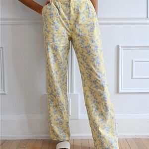 Yllw: Lou Linen Pants, M, Butter Toile